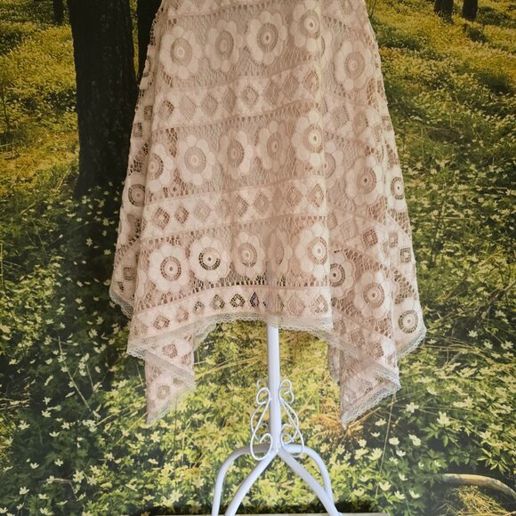 Free People Ivory Lace Midi Dress (Sz 8) - Picture 3 of 8